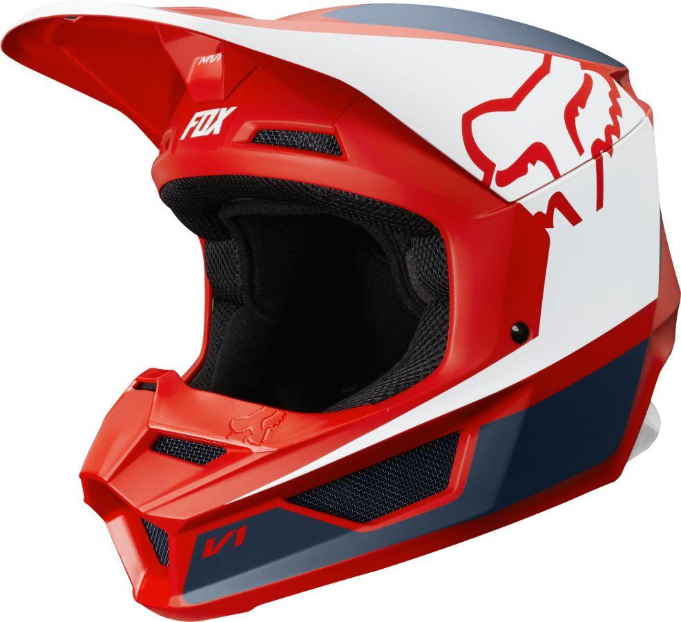 Мотошлем кроссовый Fox V1 Przm Helmet Navy/Red